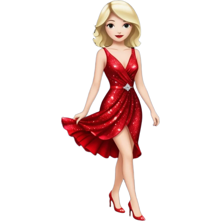 fancy woman walking to nightout emoji