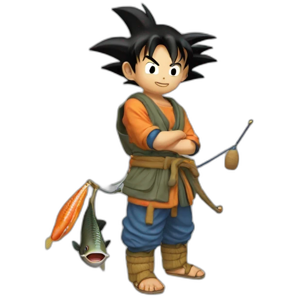 Son Goku fisherman emoji