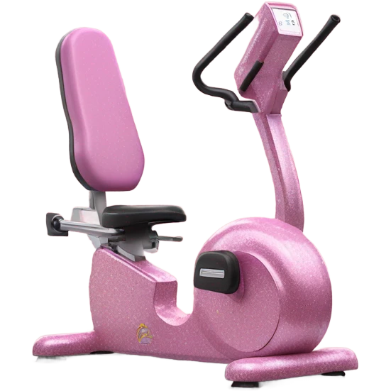 Pink glitter exercise machine  emoji