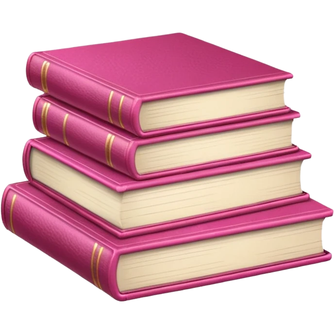 Livros rosa emoji