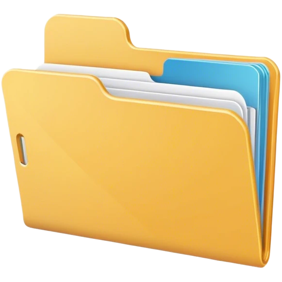 A minimalist open folder with tiny, suggesting a space ready to be filled. maintaining a clean and modern look. Flat UI illustration, digital art, empty state design, neutral background. emoji