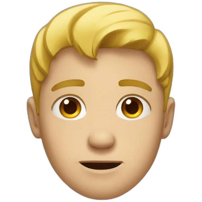 a young white man crying from the front emoji