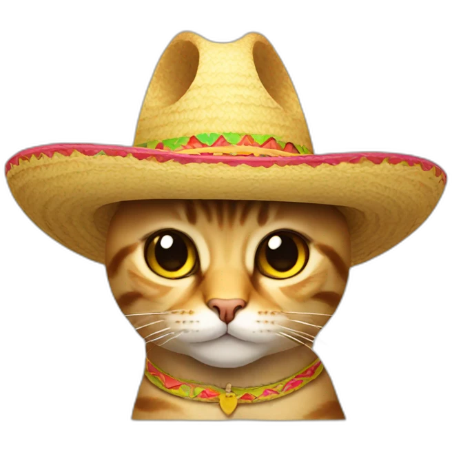 cat sombrero emoji
