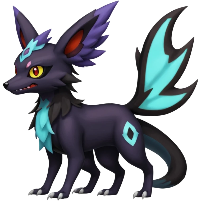 Spooky Nargacuga-Umbreon-Noibat-Noivern-Silvally-Pokémon-Fakémon-fusion (full body) emoji