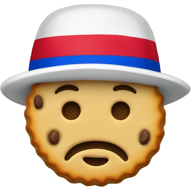 Biscuit wearing Buffalo bills hat emoji