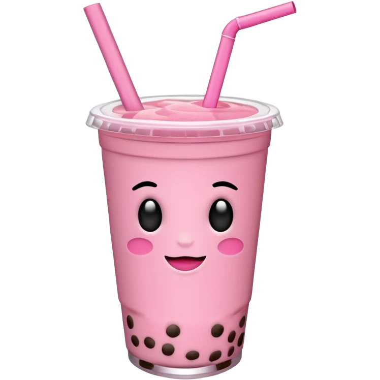 Pink boba drink  emoji