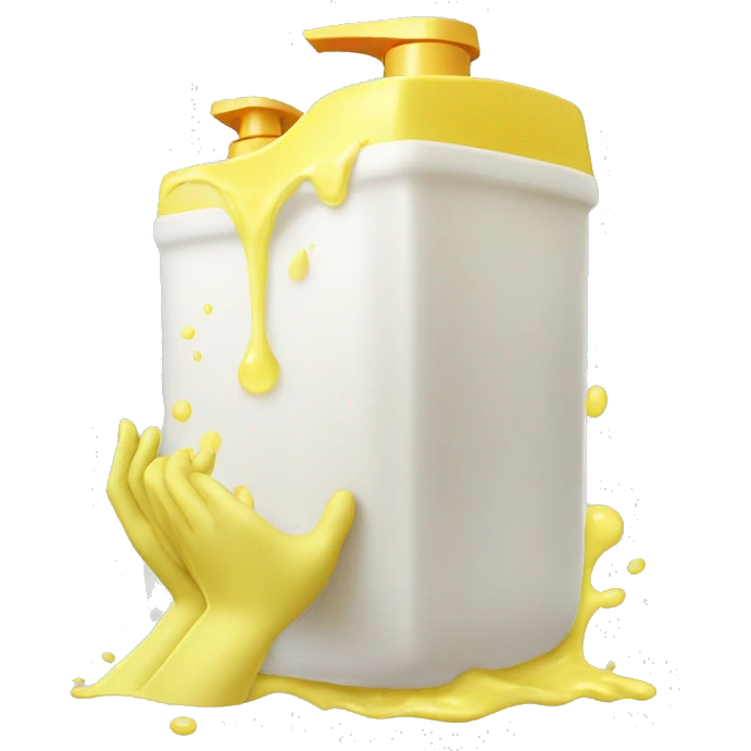 yellow hands washing soap emoji