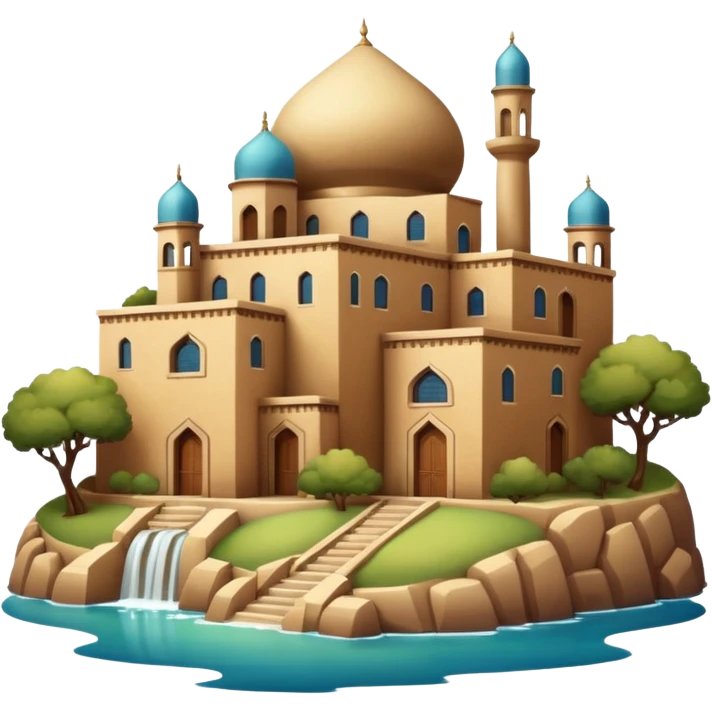 little city and small home, Iranian-style emoji