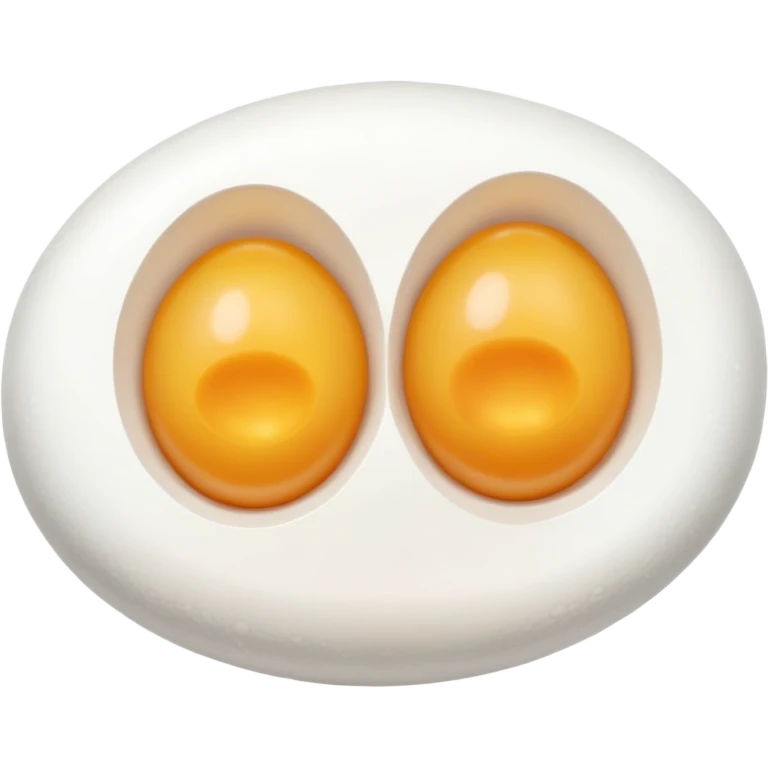 2 whole eggs rotated slightly emoji