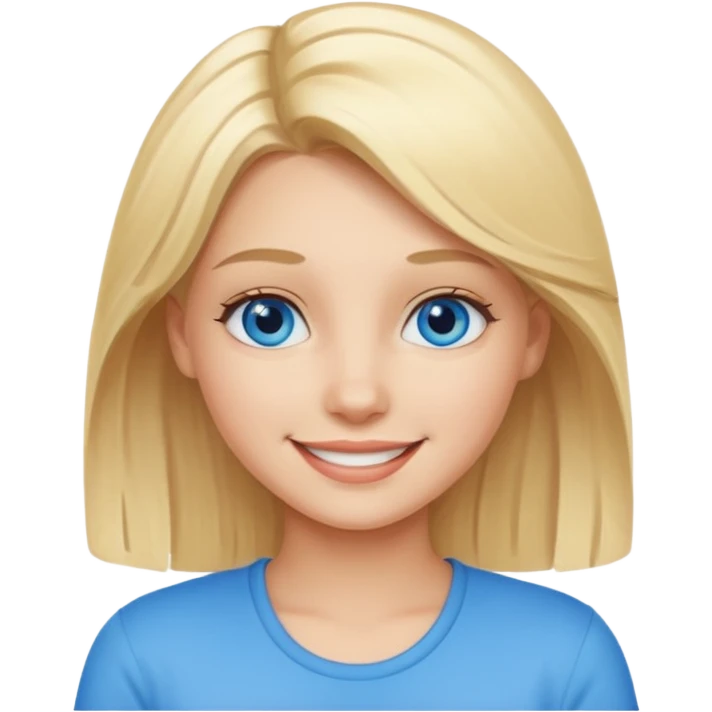 Aesthetic blonde Beautiful girl Cool smile emoji