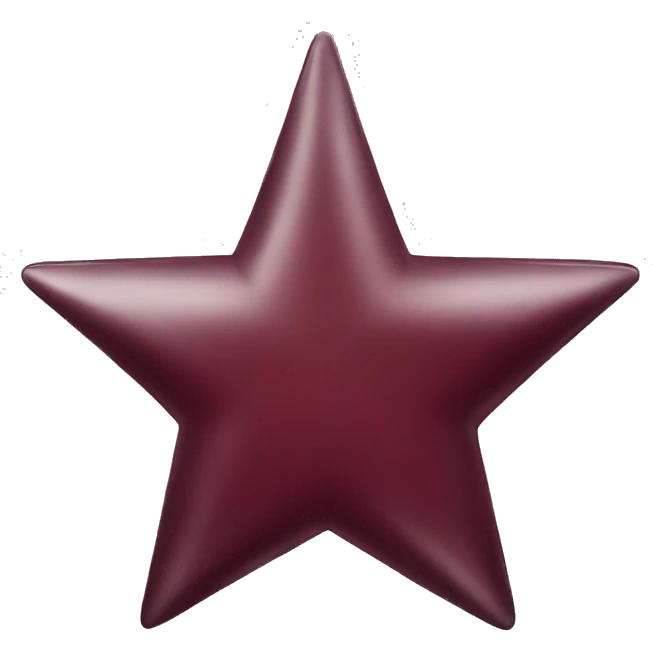 shiny maroon star emoji
