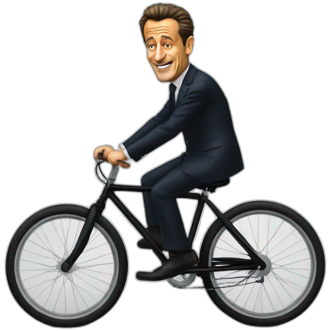 Sarkozy on bike emoji