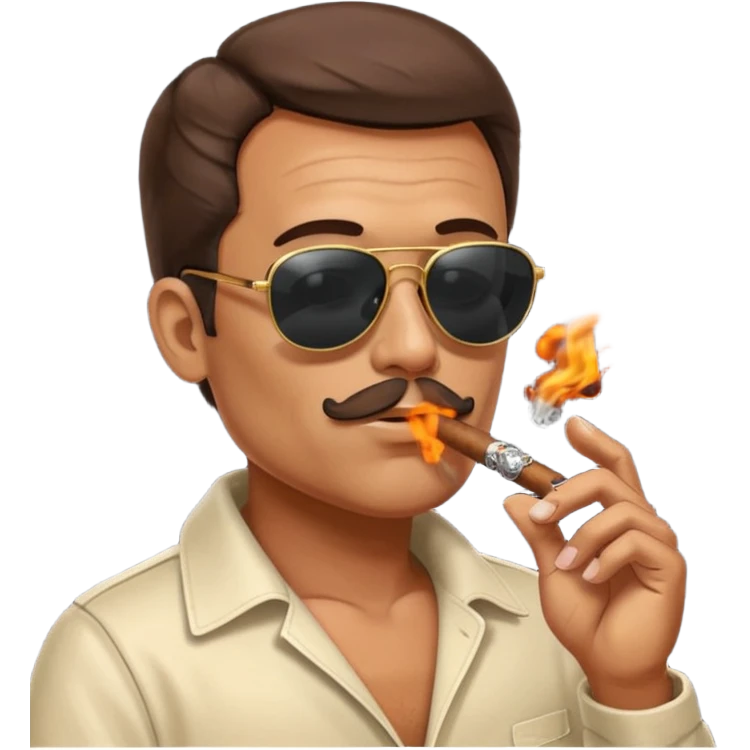 😎 with cigara emoji