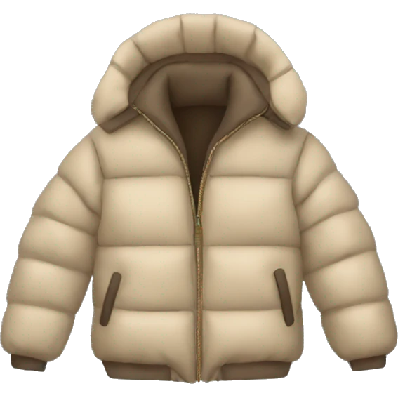 beige puffer jacket emoji