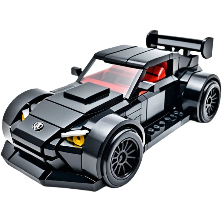  Venom’s aerodynamic opulent dark Lego futuristic concept loosely based on 2013 Toyota 86 (flat long straight faceted mechanical body) lightweight stealthy street hot rod drifter  emoji