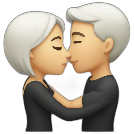 couple kissing emoji