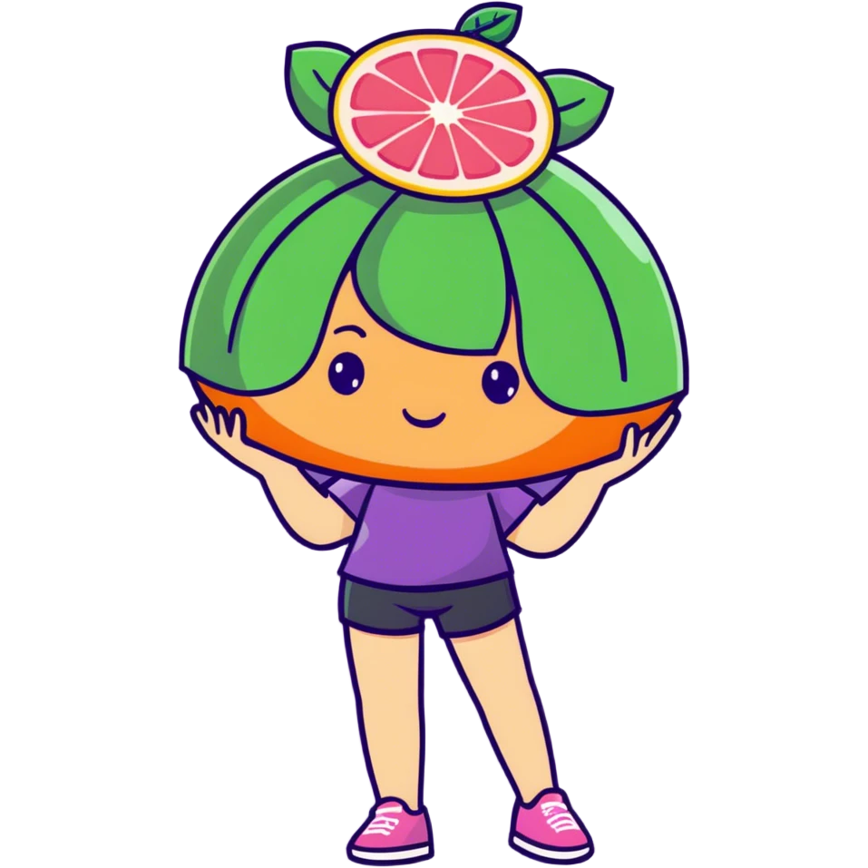 Grape fruit girly emoji