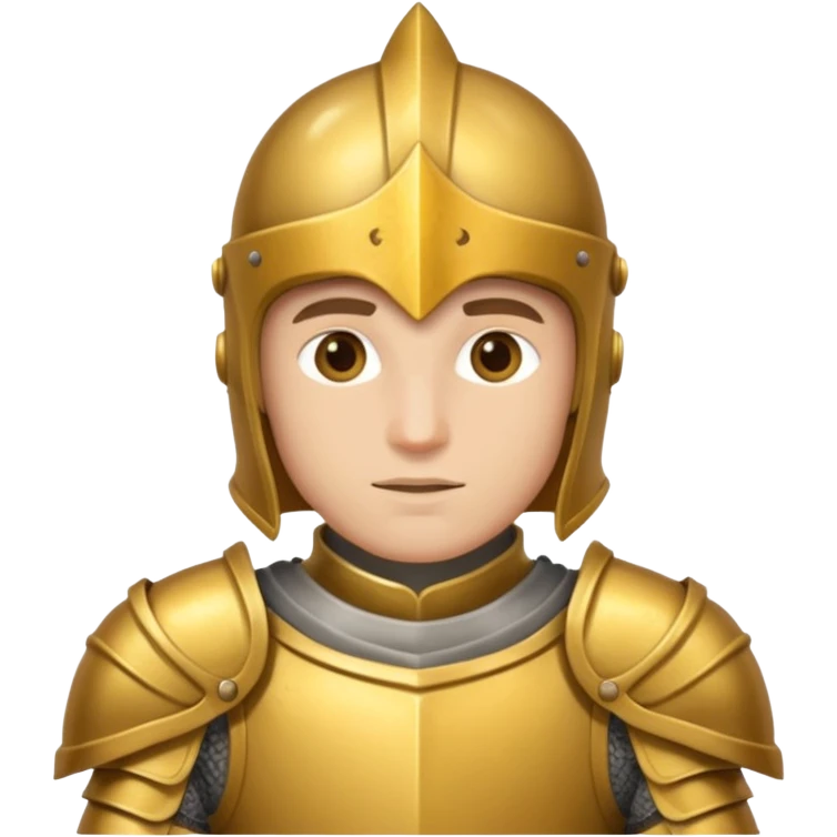 a knight in gold armor emoji
