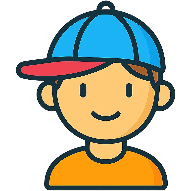 boy wearing a baseball cap emoji