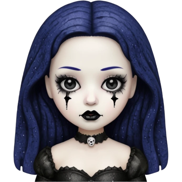 Glitter sweet horror doll emoji
