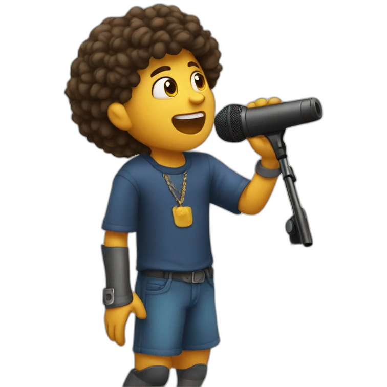 Criança cantando emoji