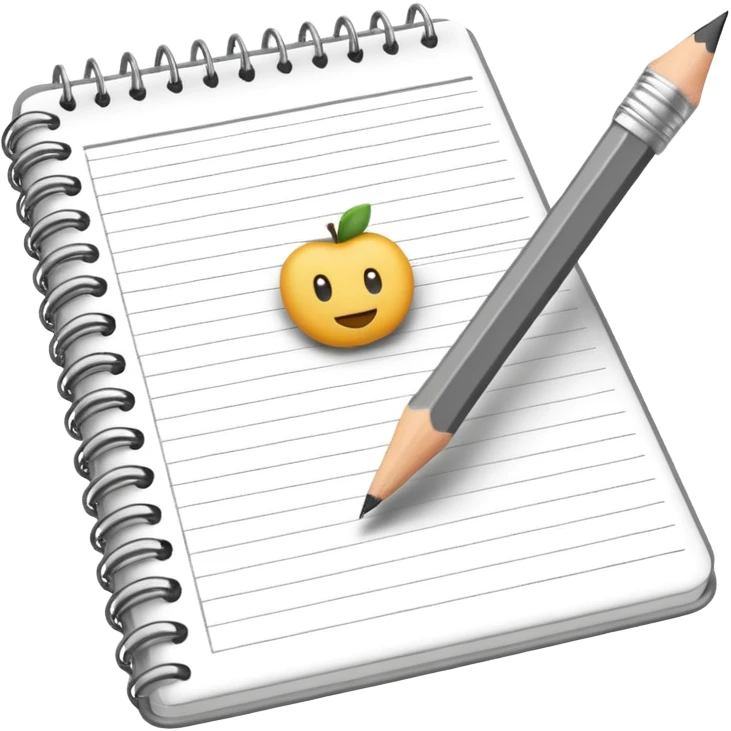 a pencil drawing in a notebook  emoji