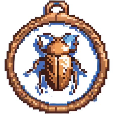 A bronze medal with a beetle icon and 'Bug Hunter' text, Discord style emoji