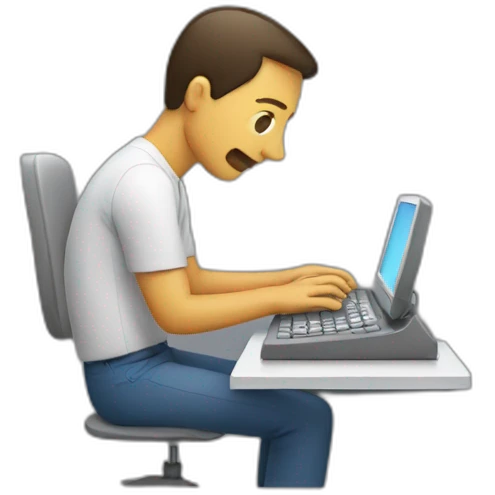 someone typing on  a computter emoji