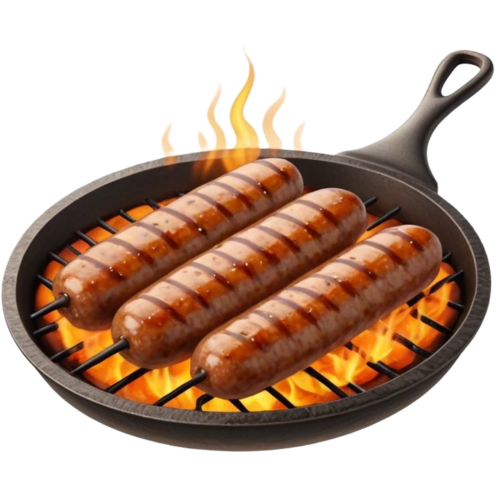 Cinematic Realistic Cevapi Dish Emoji, depicted as small, grilled minced meat sausages with a charred exterior rendered with lifelike textures and warm, savory lighting. emoji