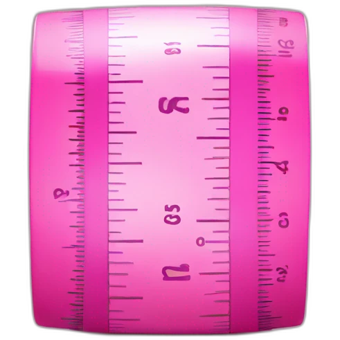 measuring tape pink colour emoji