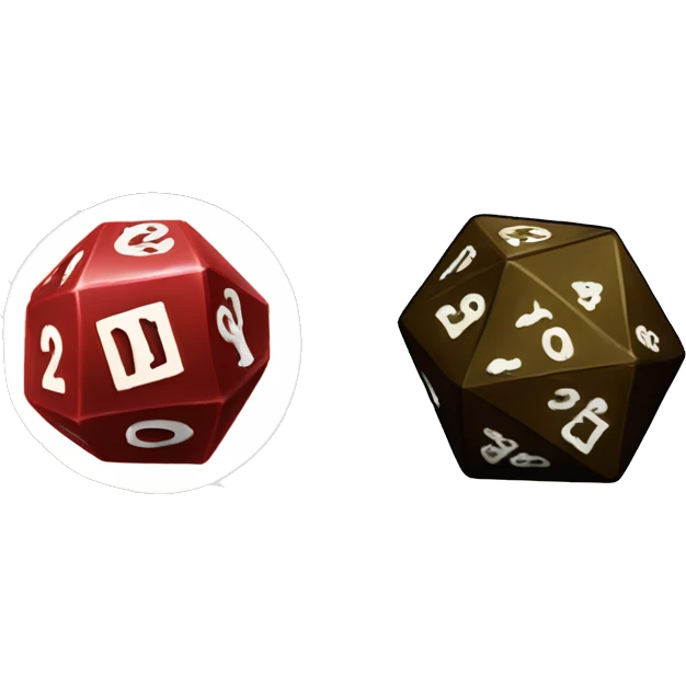 d20 dice and dungeon master screen emoji