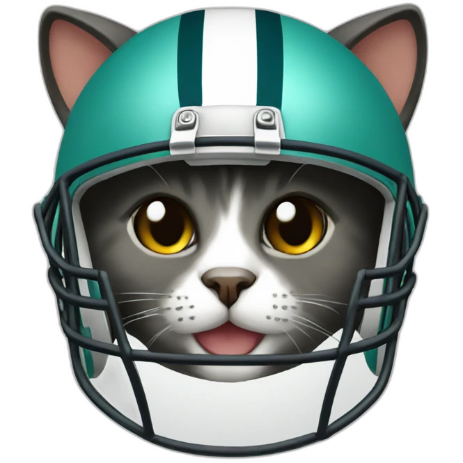 Cat wearing Football helmet emoji