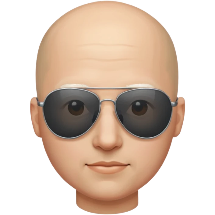 Me, bald sunglasses emoji