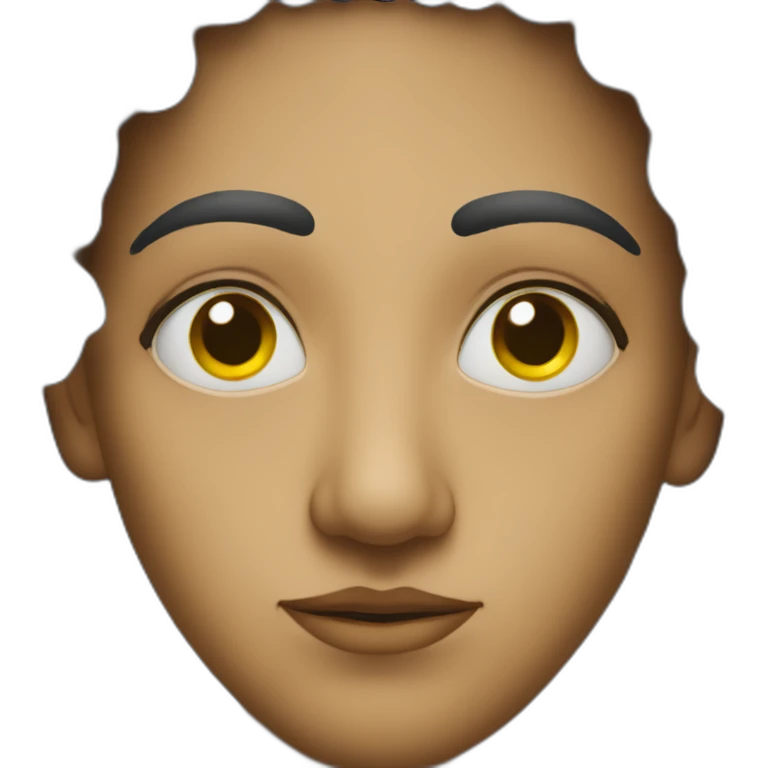 Métis with curly yellow eyes emoji