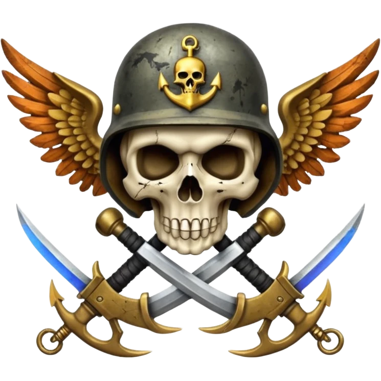 ⚓💀🪖⚔️💣🪽 emoji