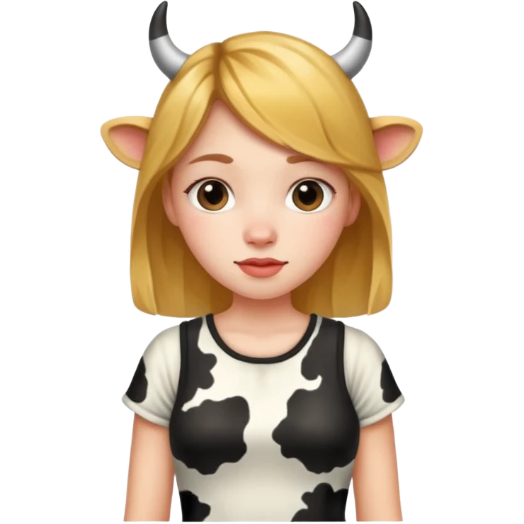Girly cow emoji
