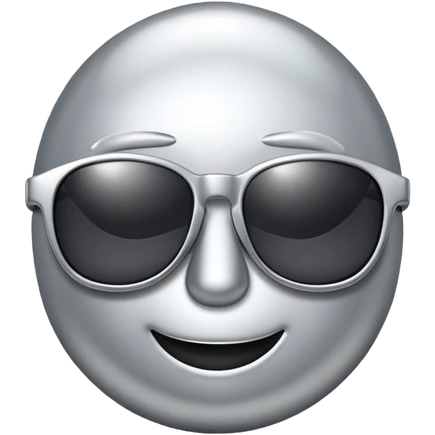 silver emoji with sunglasses emoji