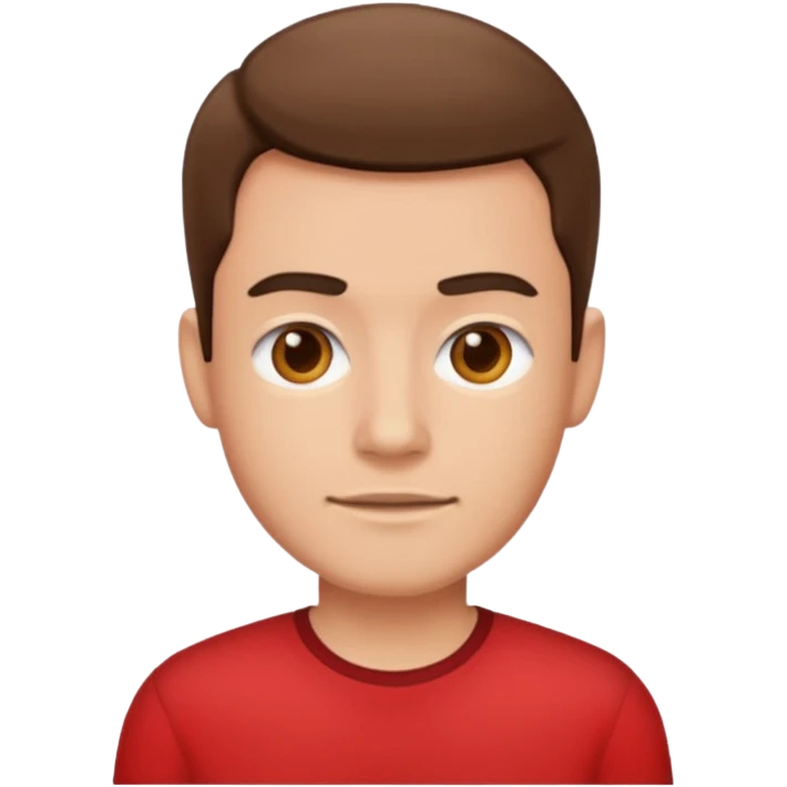 realistic man wearing red shirt emoji