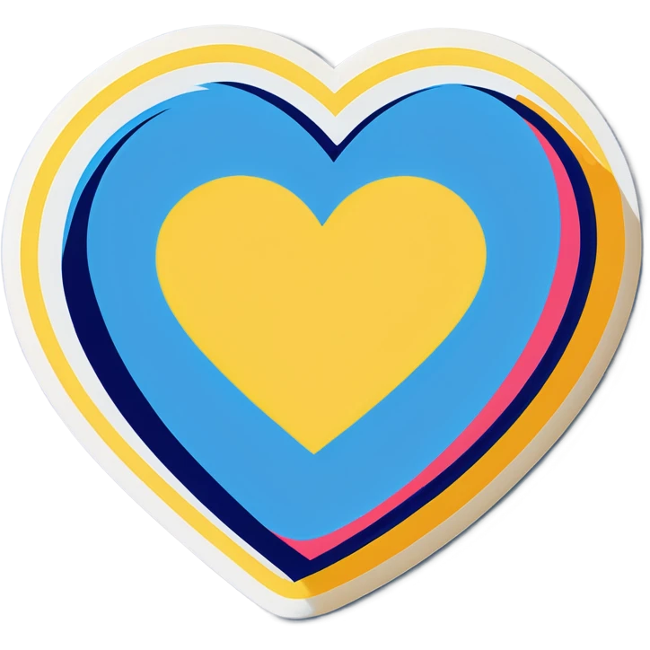 Pop art blue heart  emoji