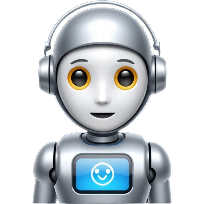 I want an AI chat bot image which represents as chat bot agent. emoji