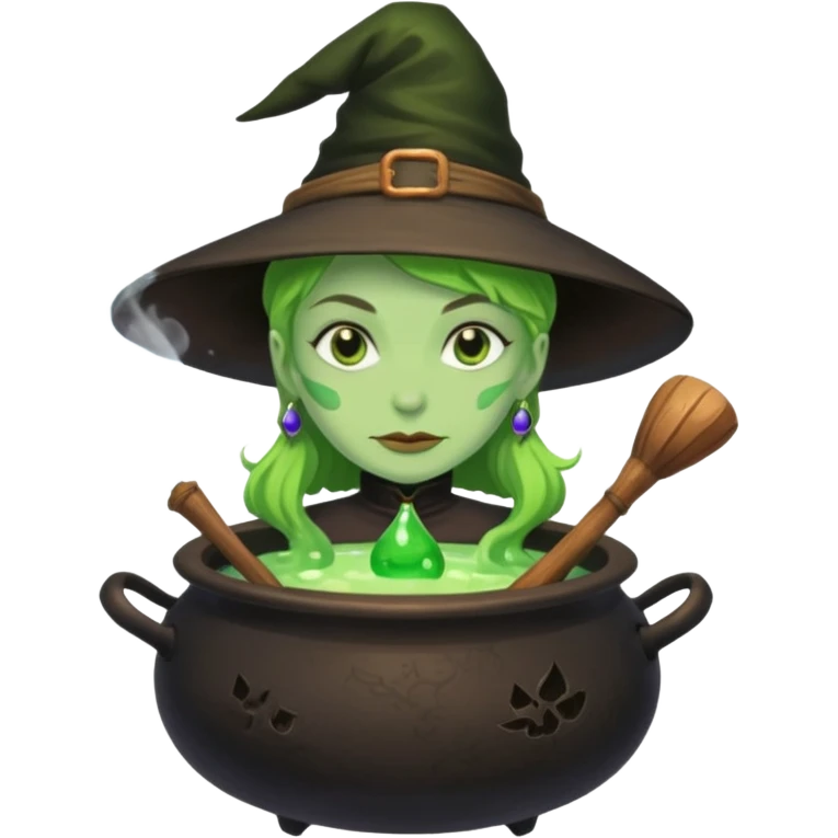 green witch cooking potion emoji