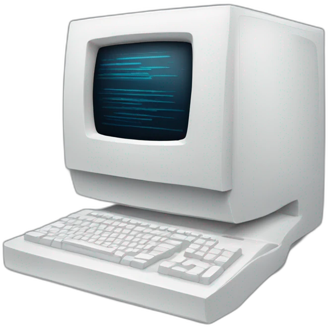 white modern computer emoji
