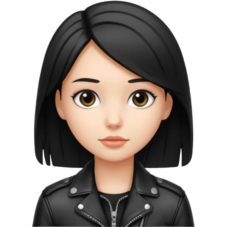 girl in leather jocket emoji