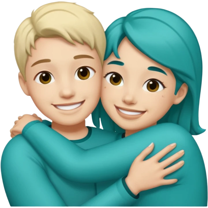 teal love hug emoji