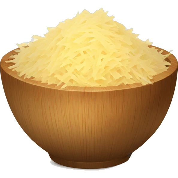 grated parmesan in a wooden bowl  emoji