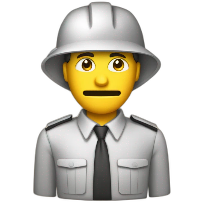 Un homme qui tape au marteau sur un firewall emoji