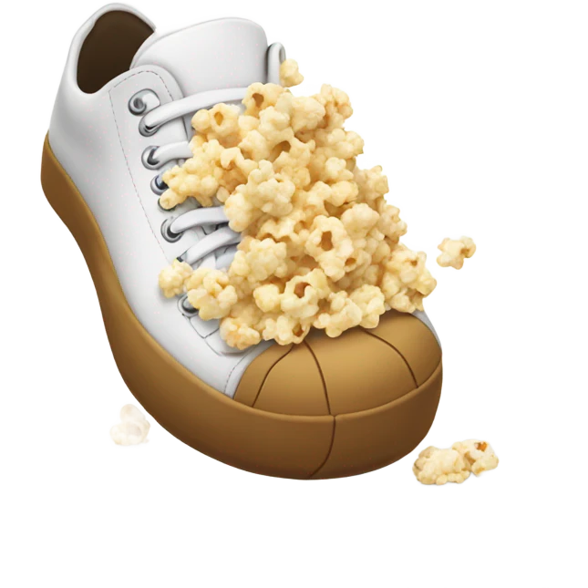popcorn in white shoe emoji