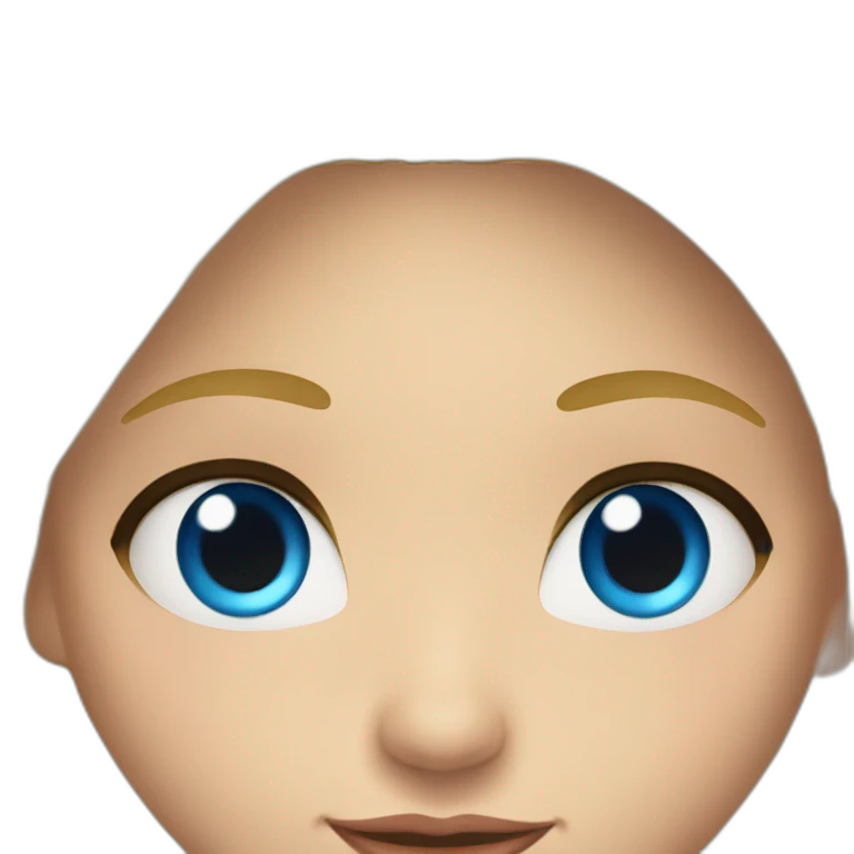 Una princesa rubia ojos azules y pelo largo  emoji
