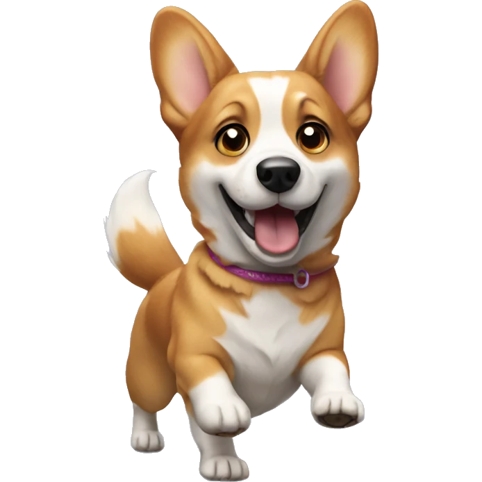 Dog corgi dancing emoji