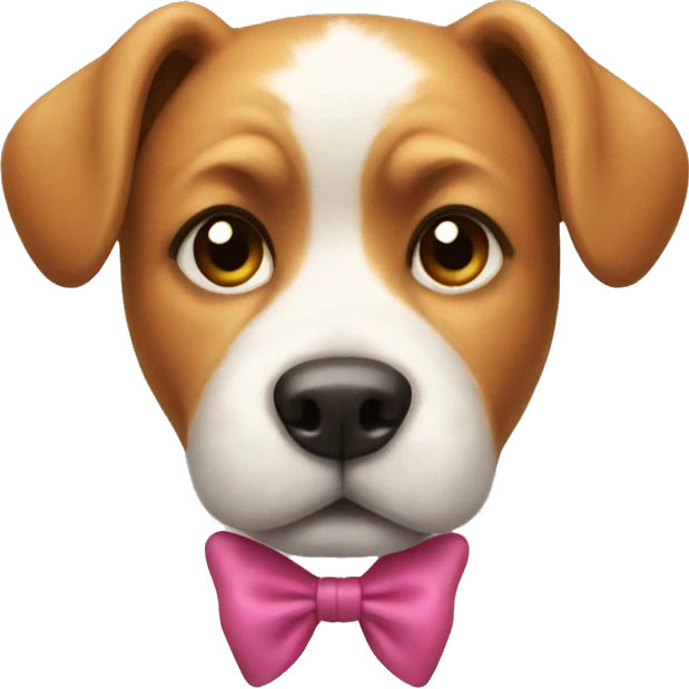 Dog with a bow  emoji